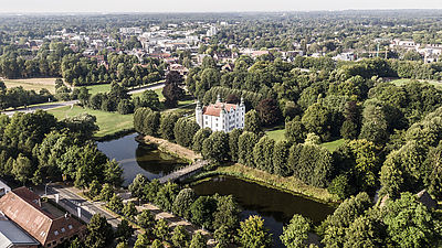 Luftaufnahme von Schloss Ahrensburg
