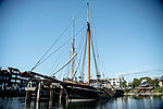 Segelschiff im Glüsckstädter Hafen: Die 150 Jahre alte Rigmor. 